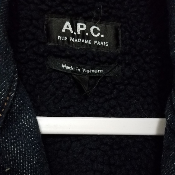 A.P.C. faux sherpa lined denim jacket Bomber & Varsity